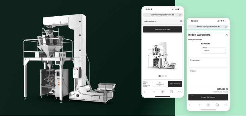 Einsatz von Produktkonfiguratoren